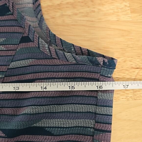 Toad‎ & Co Sunkissed Cut Out Mini Dress Size XS Blue Aztec Stretch UPF Outdoor - Picture 5 of 10